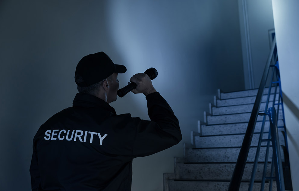 What do security guards do on patrol